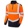 EcoViz Hi Vis PC Dual Colour 1/4 Zip Sweatshirt