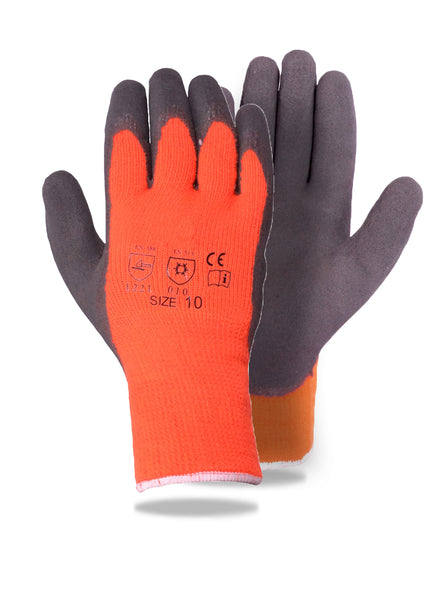 Orange Thermal Grip Safety Gloves