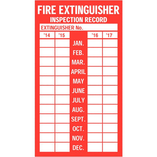 Fire Extinguisher Inspection Labels